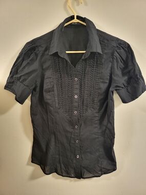 The Limited Black Collared Button Shirt